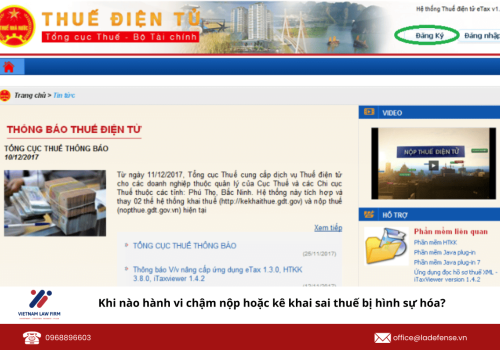 cham nop hoac ke khai sai thue